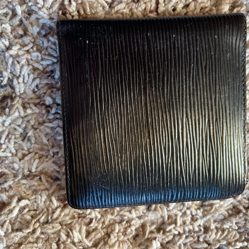Louis Vuitton Black Textured Wallet